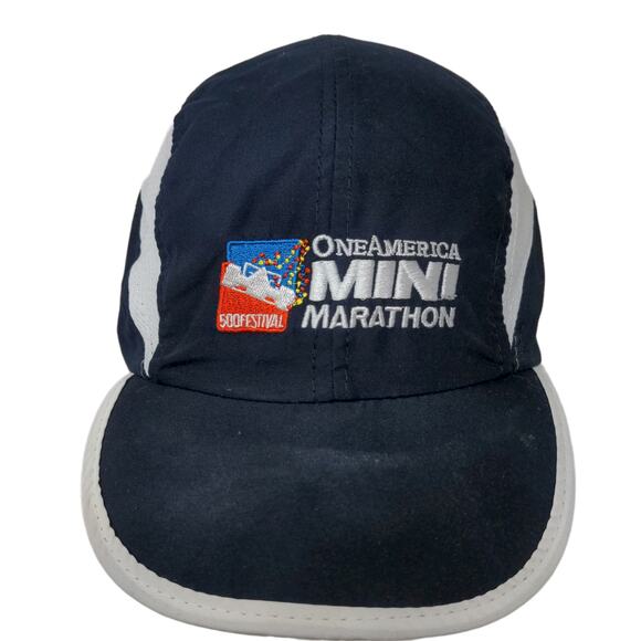 Indy 500 Festival Mini Marathon Strapback Hat Blue Embroidered Logo - Picture 1 of 10